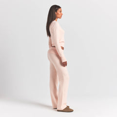 SWEATER KNITS LONG SLEEVE FITTED CREW NECK | PRIMROSE ON A MODEL SIDE VIEW @ | FOCUS: 0.0, 1.0, 0.9