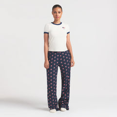 SKIMS FOR TEAM USA WORN IN JERSEY PARALYMPIC SHRUNKEN T-SHIRT | ECRU ON A MODEL FRONT VIEW @ | FOCUS: 0.0, 1.0, 0.9