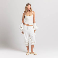 COTTON JERSEY SCOOP NECK CAMI | MARBLE ON A MODEL FRONT VIEW S | FOCUS: 0.0, 1.0, 0.9