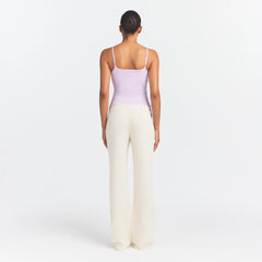 COTTON JERSEY SCOOP NECK CAMI | SUGAR PLUM ON A MODEL SIDE VIEW @ | FOCUS: 0.0, 1.0, 0.9