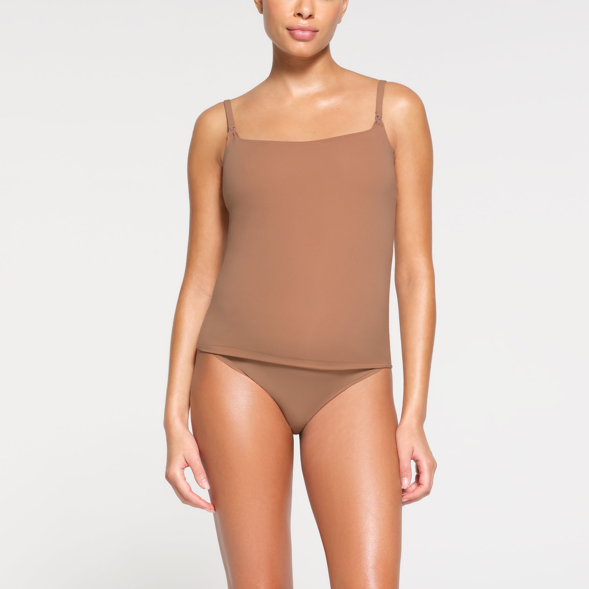 FITS EVERYBODY MATERNITY NURSING TANK  | SIENNA ON A MODEL FRONT VIEW