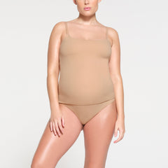 FITS EVERYBODY MATERNITY NURSING TANK  | CLAY ON A MODEL FRONT VIEW