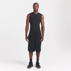 FITS EVERYBODY MENS SLIM TANK | ONYX ON A MODEL FRONT VIEW @ | FOCUS: 0.0, 1.0, 0.9