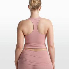 NikeSKIMS MATTE RACER BACK TANK | HIMALAYAN ON A MODEL FRONT VIEW @ | FOCUS: 0.0, 1.0, 0.9