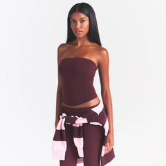 COTTON JERSEY TUBE TOP | CURRANT ON A MODEL | FOCUS: 0.0, 1.0, 0.9