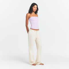 COTTON JERSEY TUBE TOP | SUGAR PLUM ON A MODEL SIDE VIEW @ | FOCUS: 0.0, 1.0, 0.9