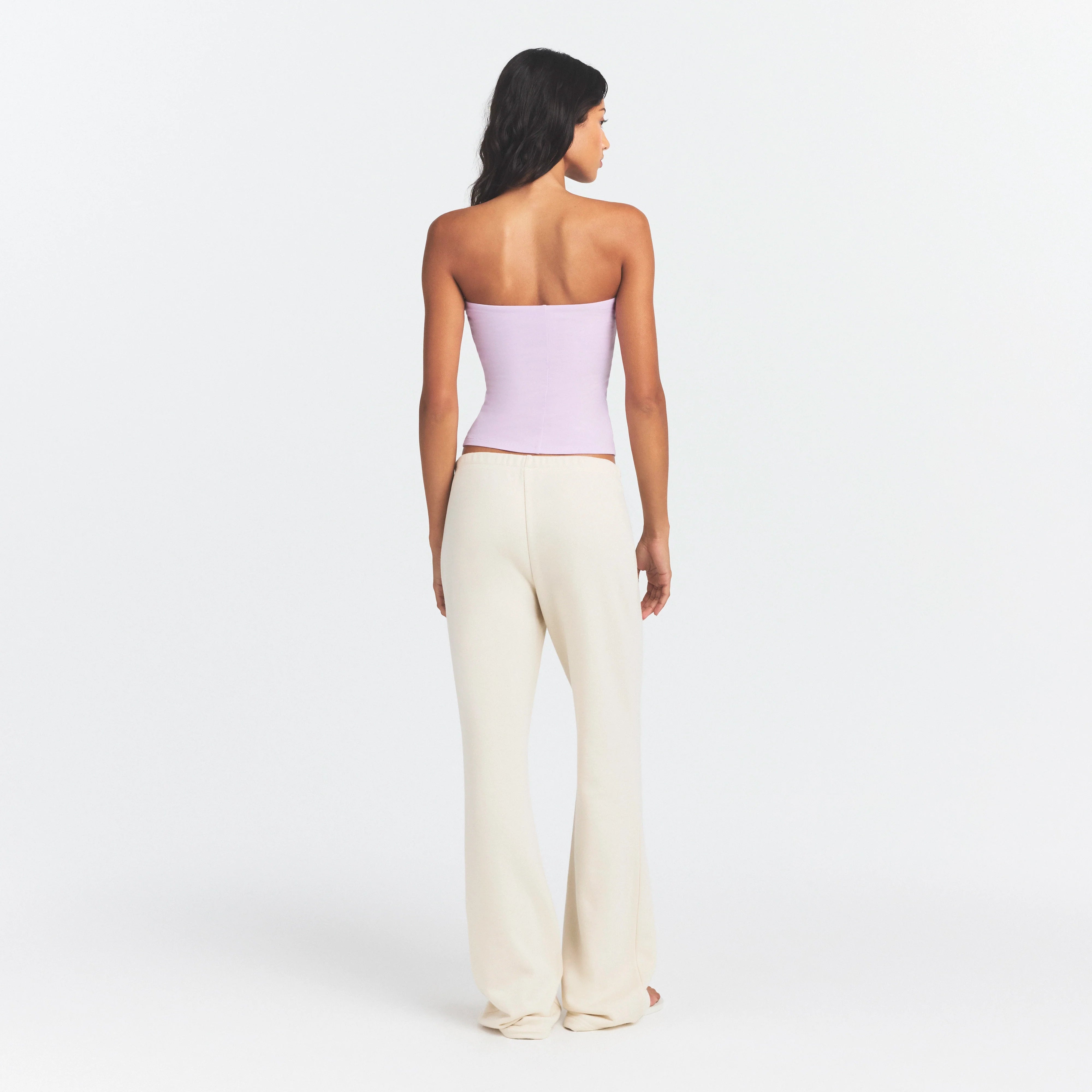 COTTON JERSEY TUBE TOP | SUGAR PLUM ON A MODEL SIDE VIEW @ | FOCUS: 0.0, 1.0, 0.9