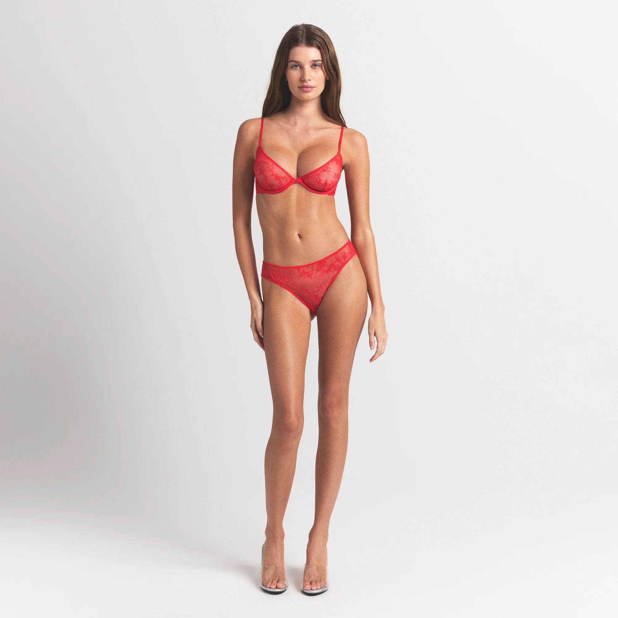 ULTRA FINE LACE PEEK-A-BOO BIKINI | RUBY ON A MODEL FRONT VIEW @ | FOCUS: 0.0, 1.0, 0.9