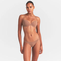 EVERYDAY COTTON BIKINI | SIENNA HEATHER ON A MODEL SIDE  VIEW @ | FOCUS: 0.0, 1.0, 0.9