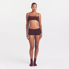 EVERYDAY COTTON BOY SHORT | CURRANT ON MODEL @ | FOCUS: 0.0, 1.0, 0.9