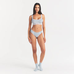 LIGHTWEIGHT COTTON LACE HIPSTER | AIRSPACE ON A MODEL FRONT VIEW @ | FOCUS: 0.0, 1.0, 0.9