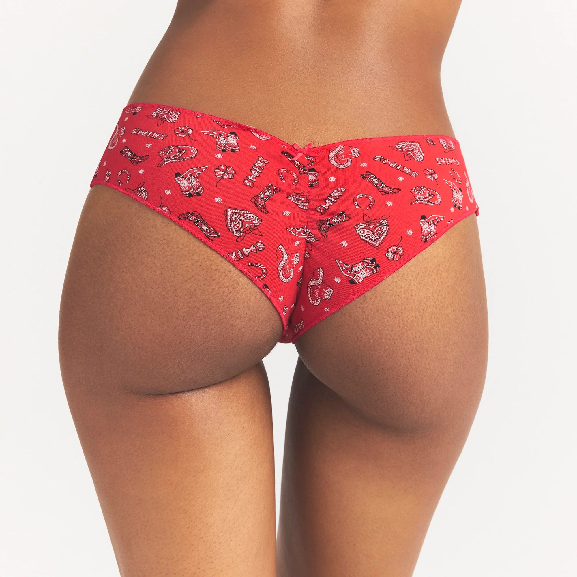 LIGHTWEIGHT COTTON RUCHED BACK HIPSTER 10-PACK | DAINTY FLORAL MULTI ON A MODEL SIDE VIEW @ | FOCUS: 0.0, 1.0, 0.9