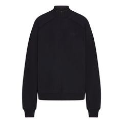 NikeSKIMS MATTE TRICOT OVERSIZED TRACK JACKET | OBSIDIAN FLAT ON A WHITE BACKGROUND | FLT