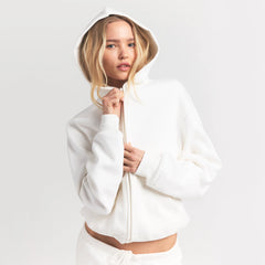 COTTON FLEECE CLASSIC ZIP UP HOODIE | MARBLE ON A MODEL FRONT VIEW S | FOCUS: 0.0, 1.0, 0.9