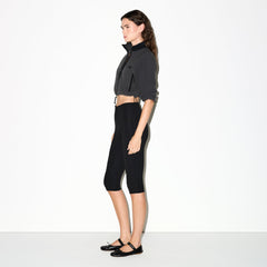 OUTDOOR FLEECE SHRUNKEN ZIP UP JACKET | ASH ON A MODEL FRONT VIEW @ | FOCUS: 0.0, 1.0, 0.9
